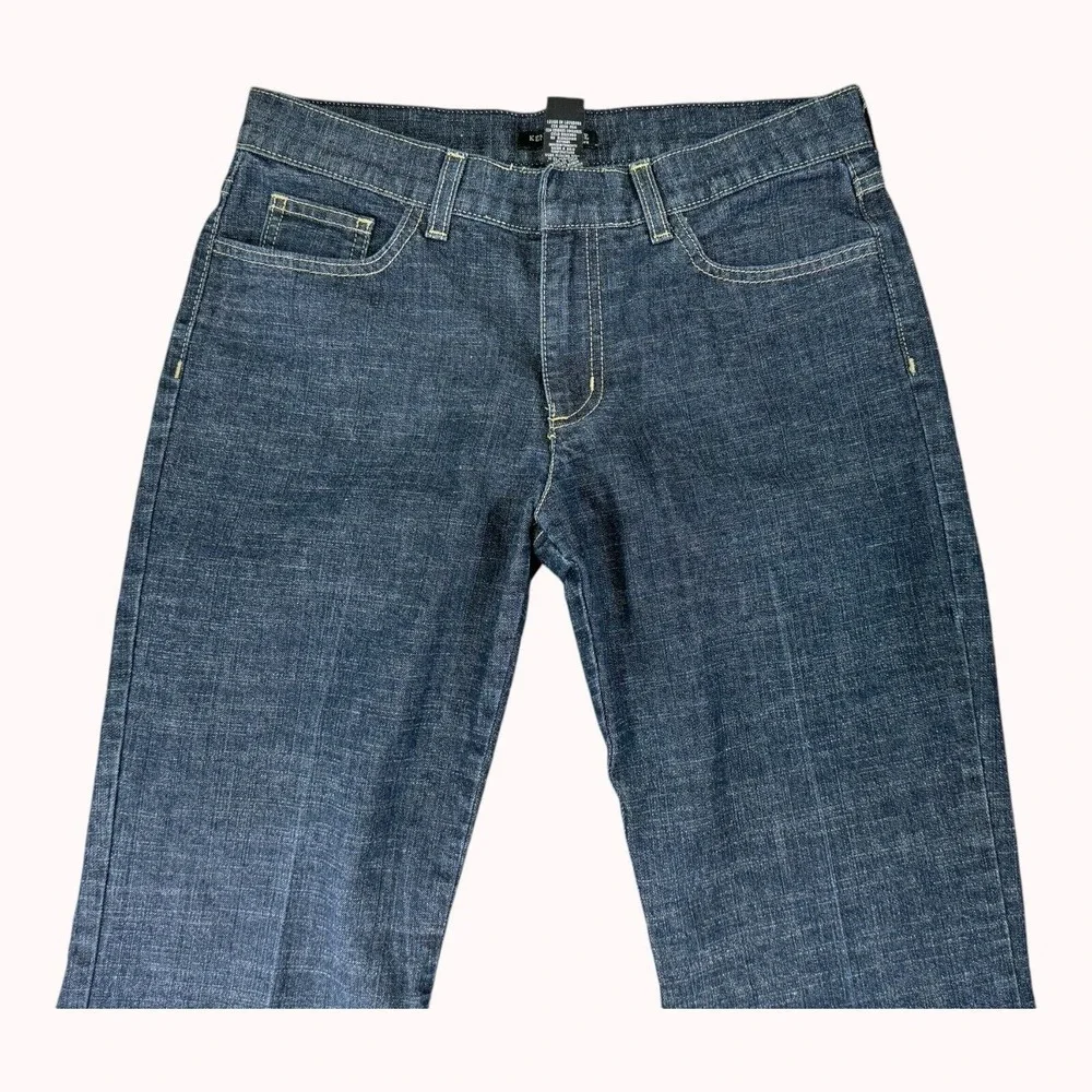 Kenneth Cole Jeans Womens 8 (30x31)‎ Blue Flare Wide Leg Stretch USA